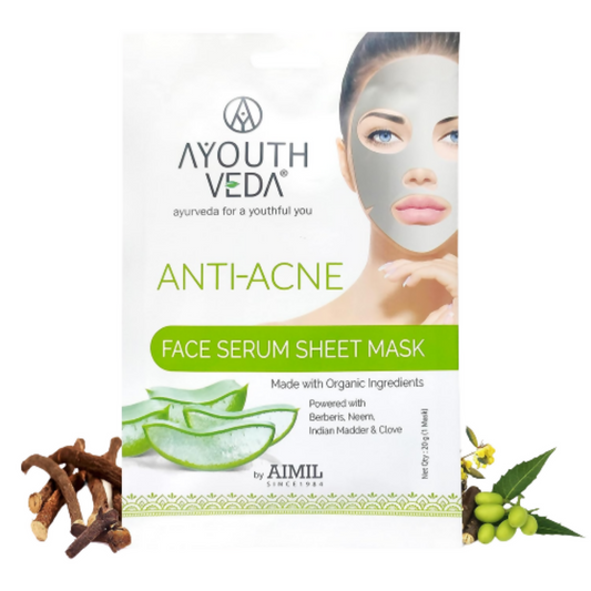 Buy Ayouthveda Anti Acne Face Serum Sheet Mask from DrMediCart, Ship from India to USA