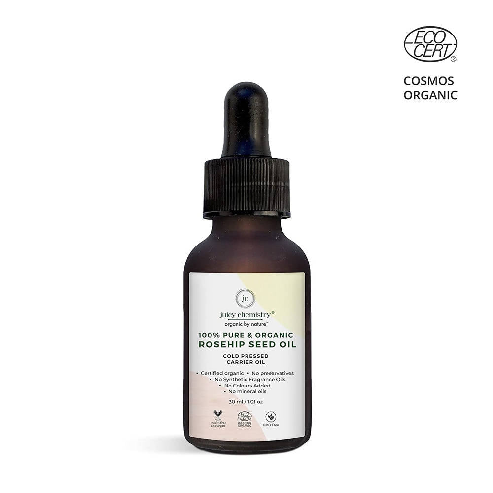 Juicy Chemistry Pure & Organic Rosehip Seed Oil For Cold Pressed Carrier Oil