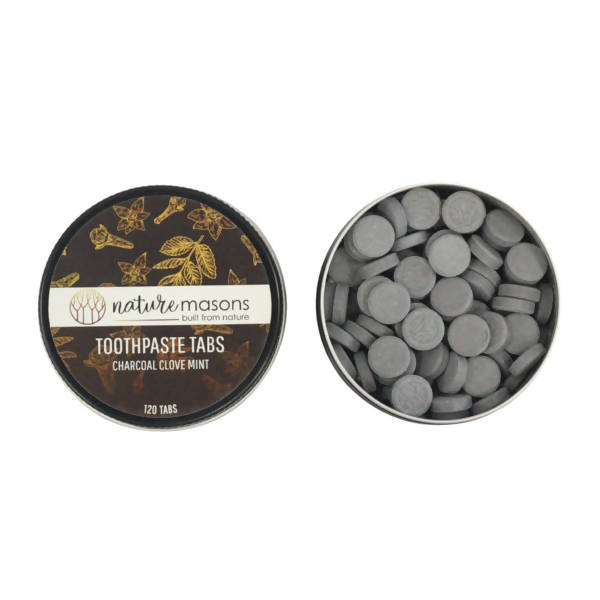 Nature Masons Toothpaste Tabs Charcoal, Clove & Mint - DrMediCart