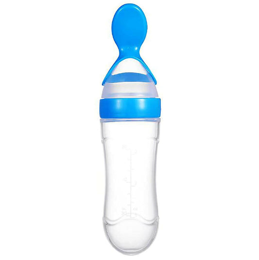 Buy Safe-O-Kid Easy Squeezy Silicone Food Feeder Spoon (Soft Tip) Bottle- Blue- 90mL from DrMediCart, Ship from India to USA