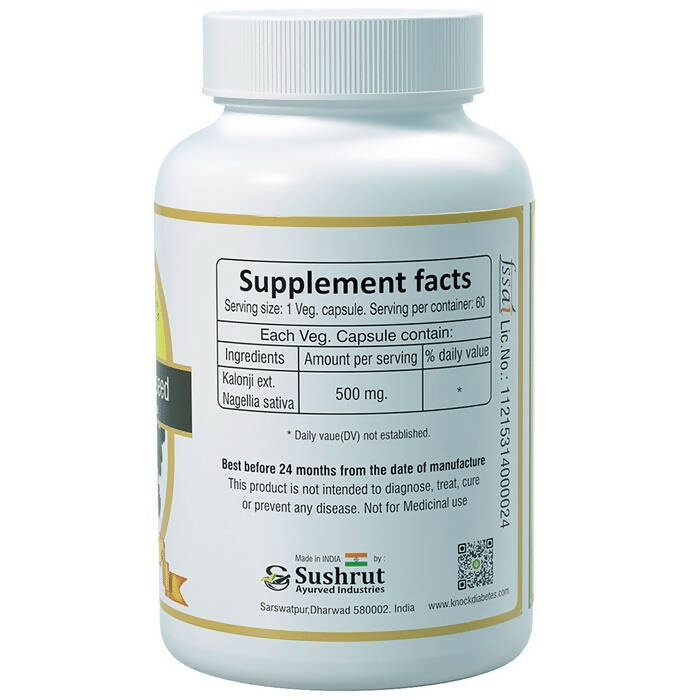 Sushrut Ayurved Good Health Kalonji Ext. Black Seed Capsules