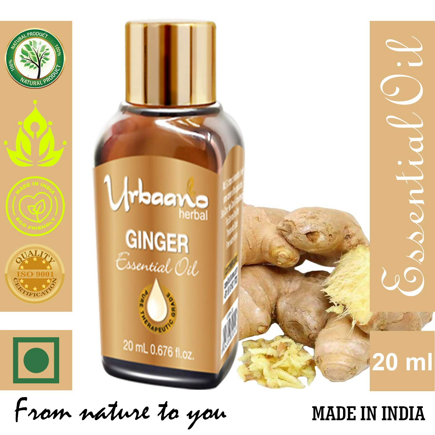 Urbaano Herbal Ginger Essential Oil