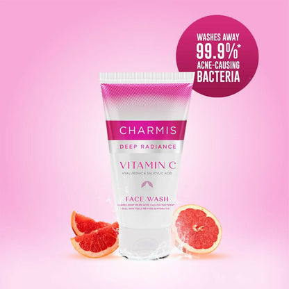Charmis Deep Radiance Vitamin C Face Wash with Hyaluronic Acid & Salicylic Acid