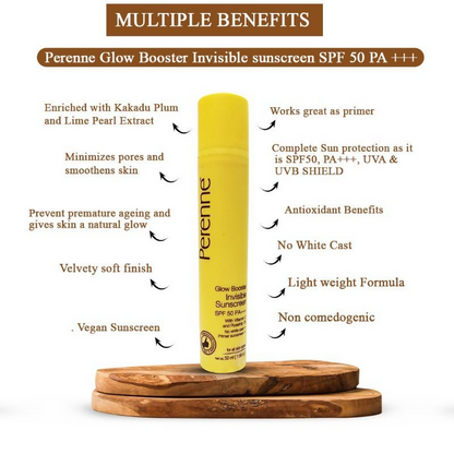 Perenne Glow Booster Invisible Sunscreen SPF 50 PA+++