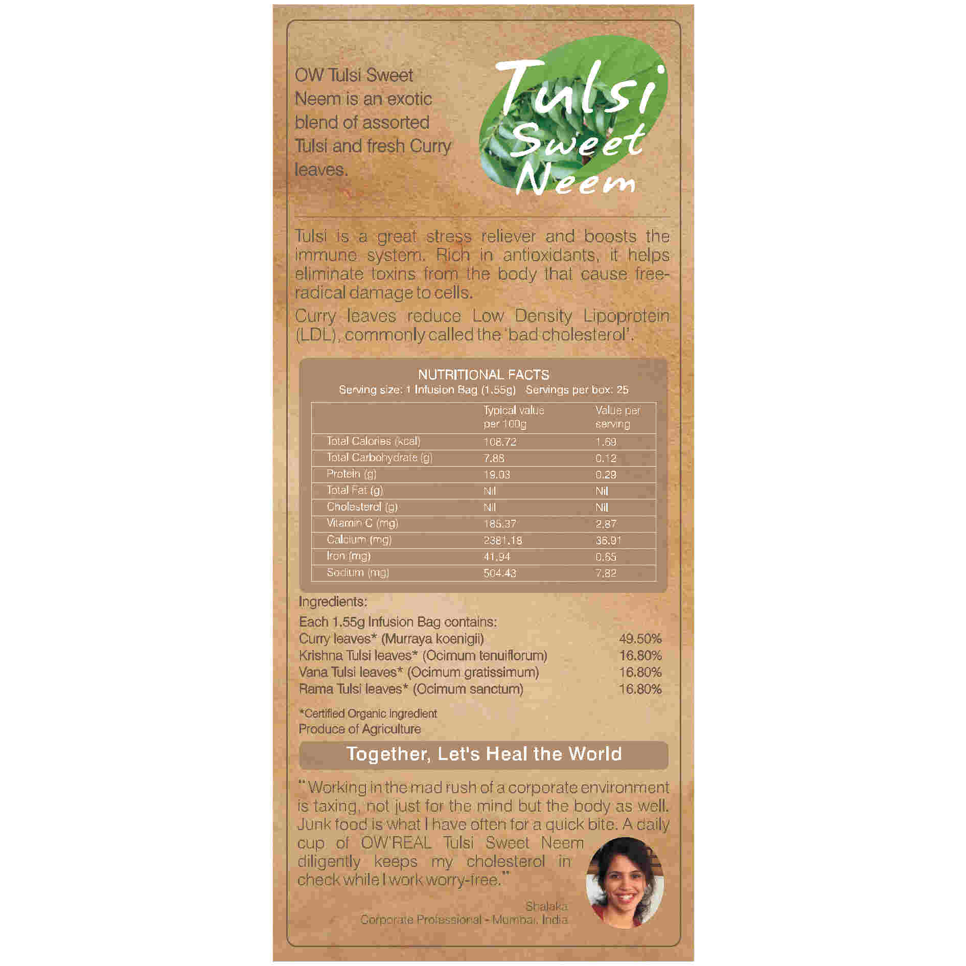 Organic Wellness Sweet Neem Teabags