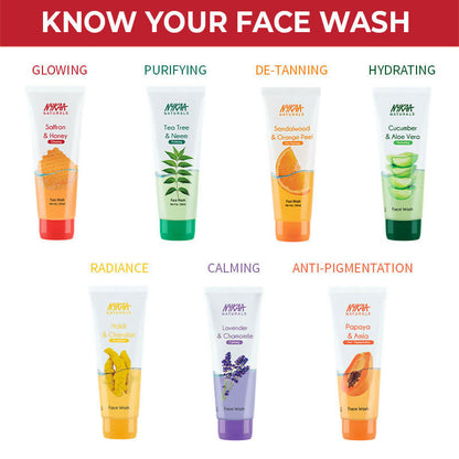 Nykaa Naturals Sandalwood & Orange Peel Face Wash for Tan Removal
