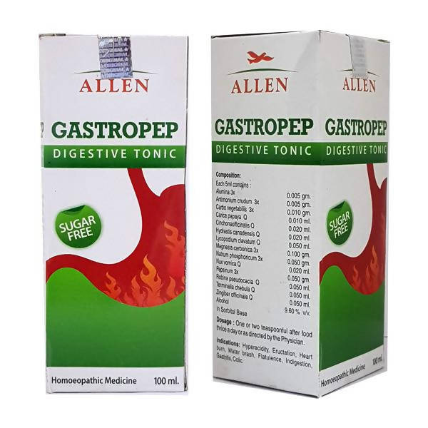 Buy Allen Homeopathy Gastropep Tonic (Sugar Free) from DrMediCart, Ship from India to USA