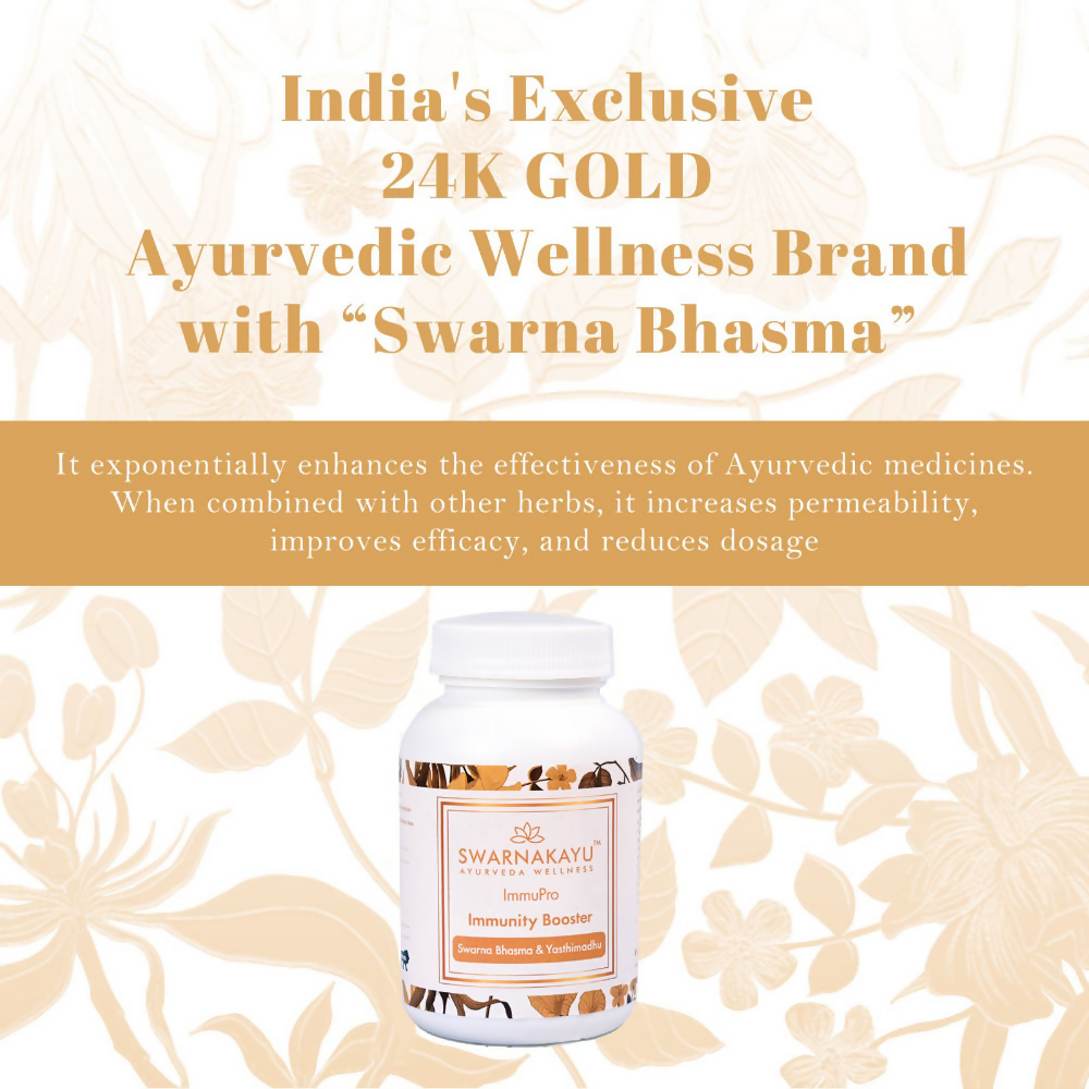 Swarnakayu ImmuPro Immunity Booster Tablets With Swarna Bhasma & Yashtimadhu