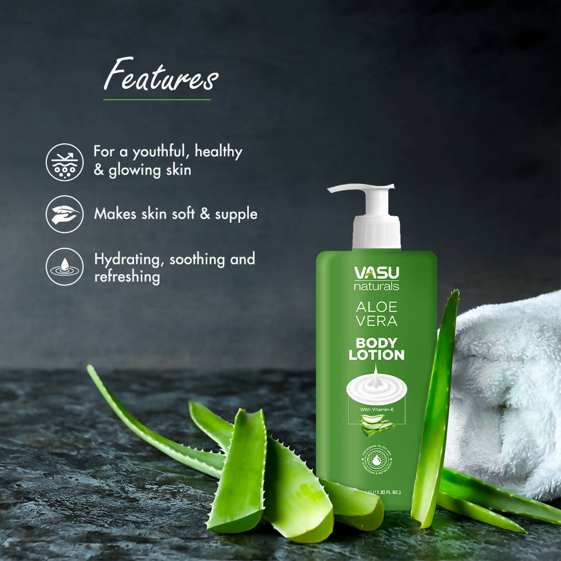 Vasu Healthcare Naturals Aloe Vera Body Lotion - Drmedicart