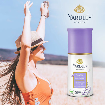 Yardley London English Lavender Anti Perspirant Deodorant Roll On For Women, Floral