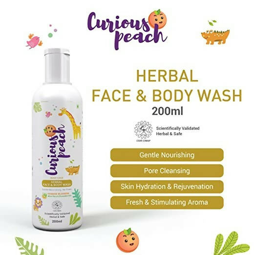 Curious Peach Herbal Face & Body Wash