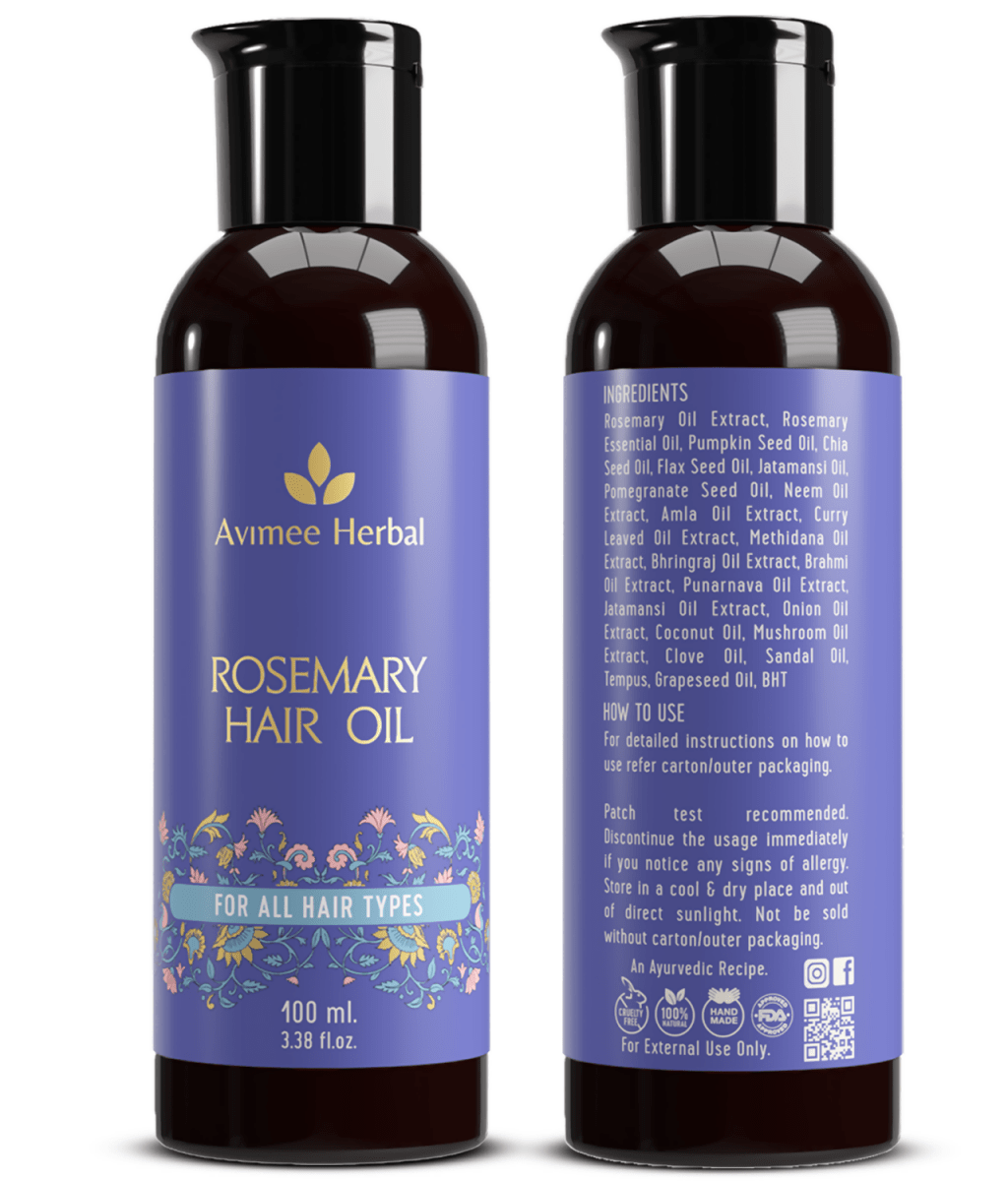 Avimee Herbal Rosemary Hair Care Routine Combo: Rosemary Water Spray & Rosemary Hair Oil