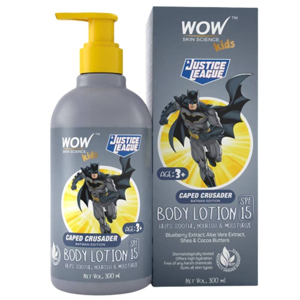Wow Skin Science Kids Body Lotion - Caped Crusader Batman Edition - Drmedicart
