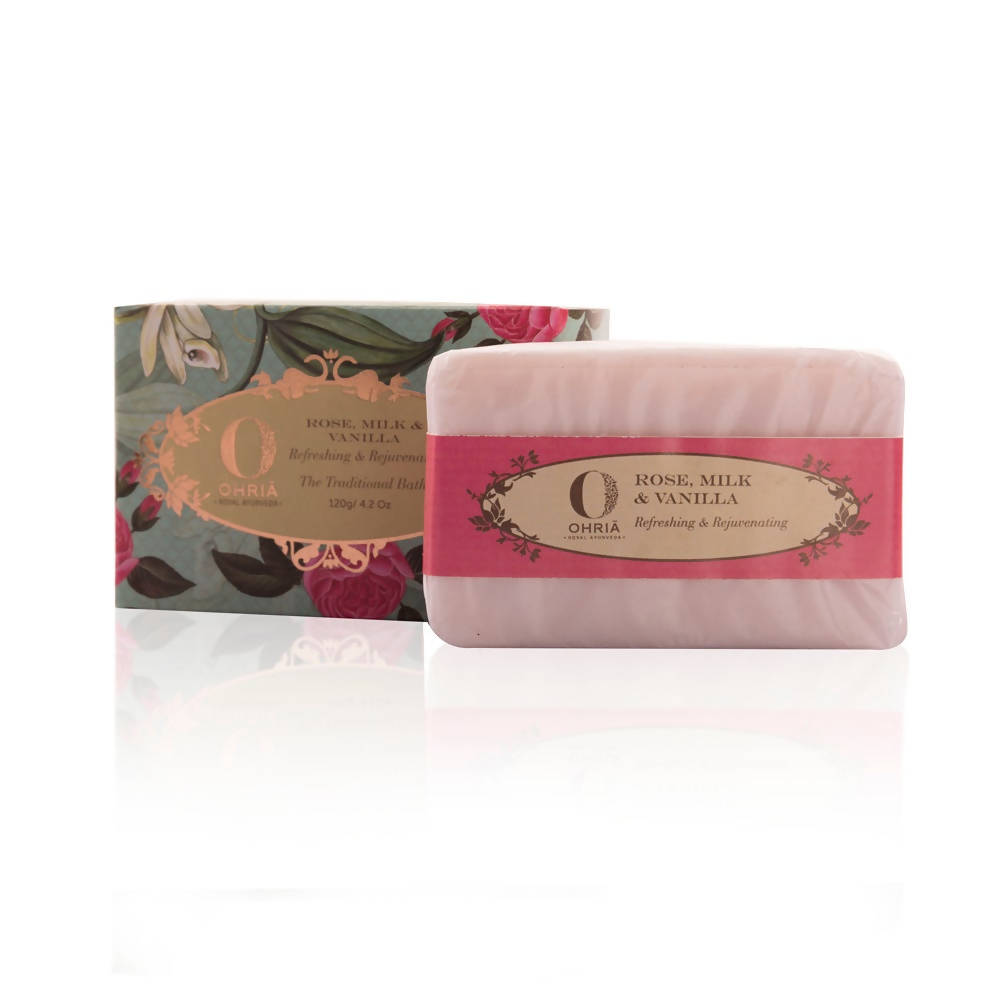 Ohria Ayurveda Rose Milk And Vanilla Bathing Bar