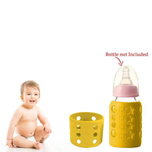 Buy Safe-O-Kid Silicone Baby Feeding Bottle Cover Cum Sleeve for Insulated Protection 60mL- Yellow from DrMediCart, Ship from India to USA