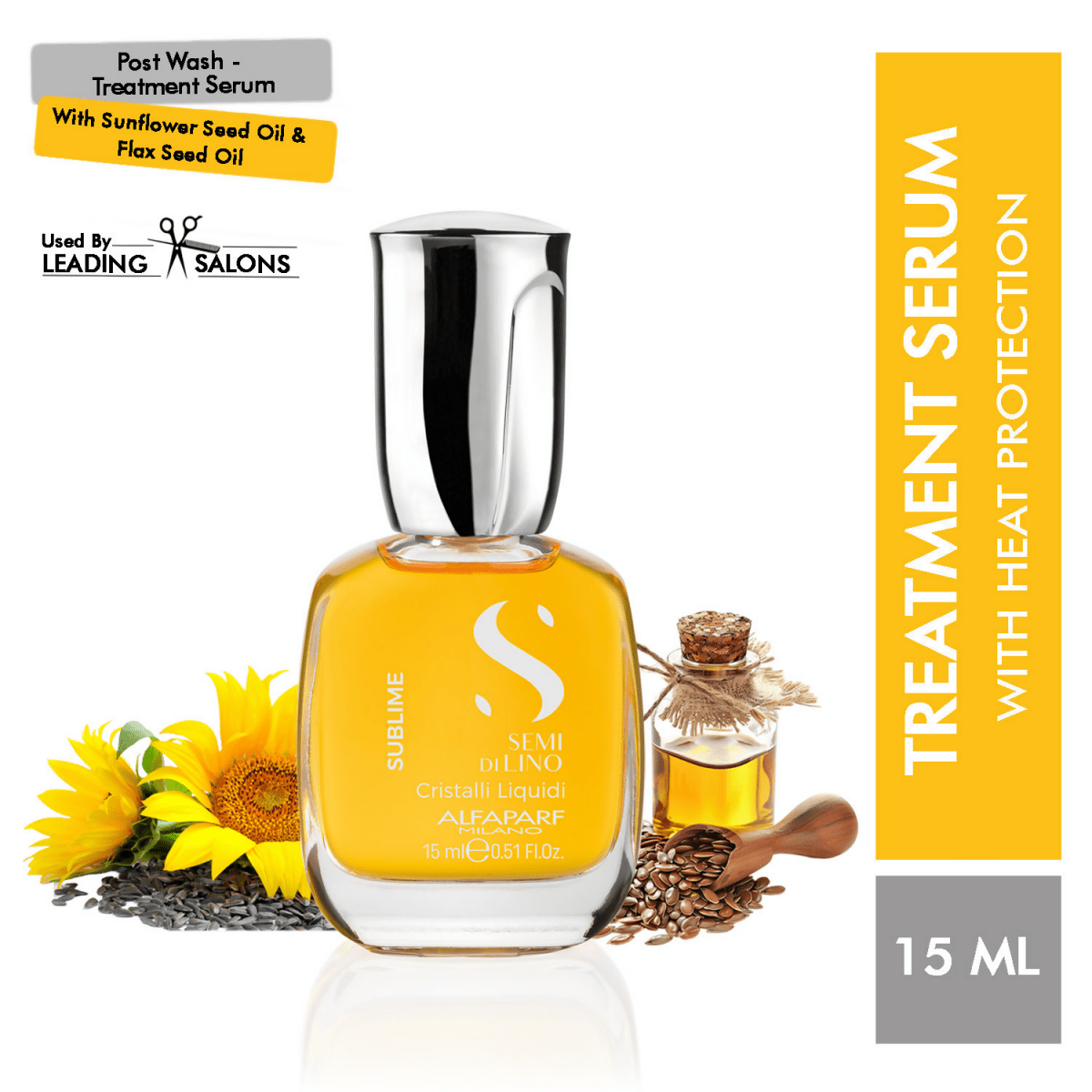Alfaparf Milano Cristalli Liquidi Post Wash Hair Serum With Sunflower Seed & Flax Seed Oil