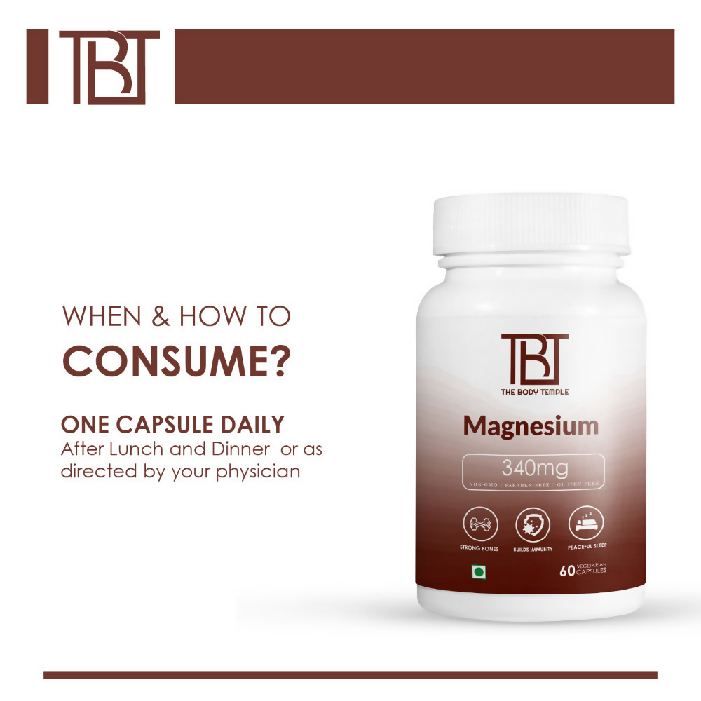 The Body Temple Magnesium Oxide 340mg Capsules