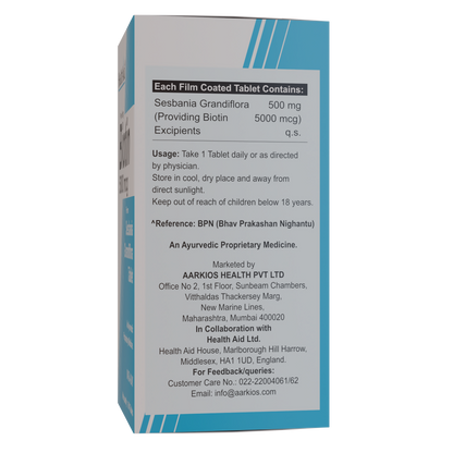 HealthAid Biotin 5000 mcg Tablets