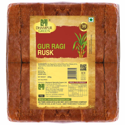 Dhampur Green Gur Ragi Rusk