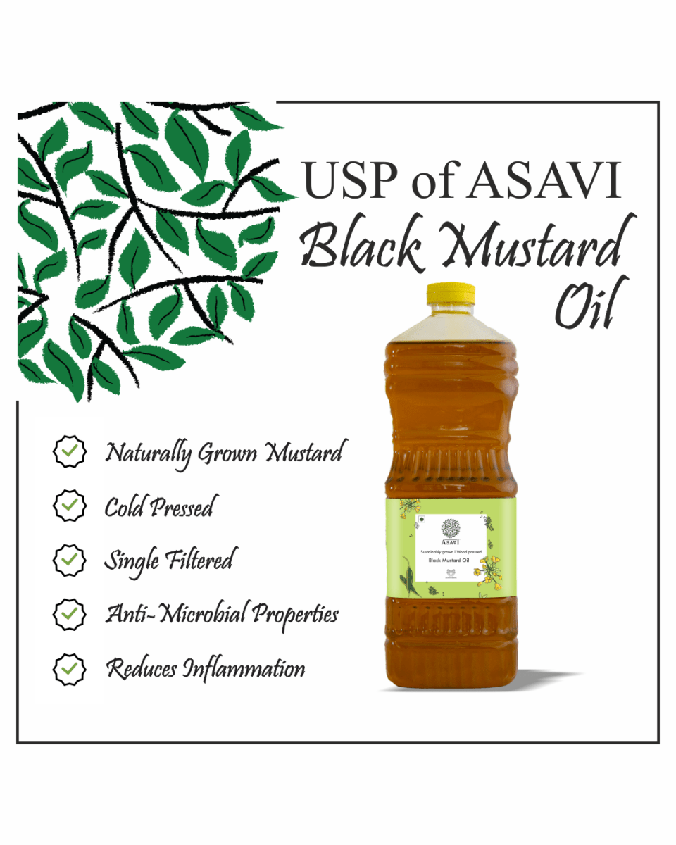 Asavi Cold Pressed Black Mustard Oil