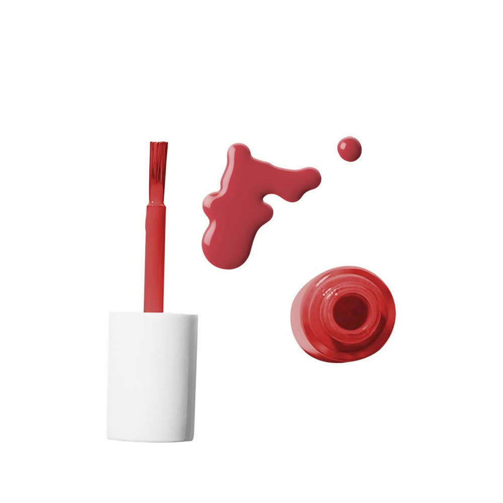 Myglamm LIT Nail Enamel - Rad - Crimson Red Shade (7 Ml) - DrMediCart