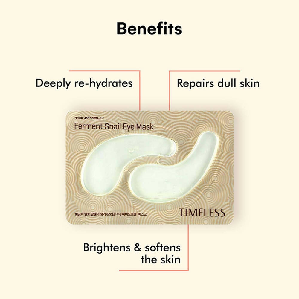 Tonymoly Timeless Ferment Snail Eye Mask - Korean Skincare