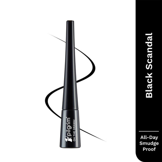 Buy Pilgrim Metallic Eyeliner Black Scandal, Long Lasting & Smudge Proof Enriched With Argan Oil from DrMediCart, Ship from India to USA