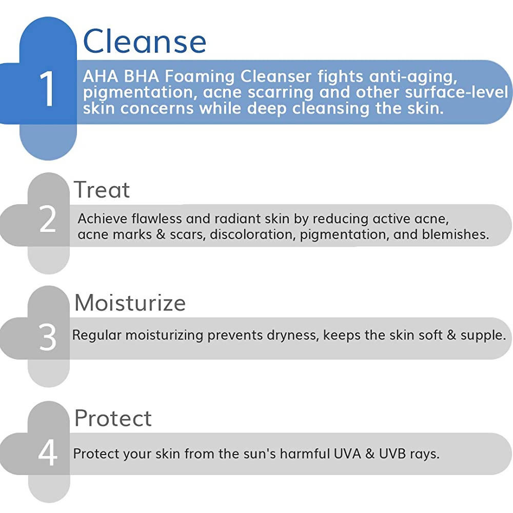 The Derma Co 3% AHA-BHA Foaming Face Wash - Drmedicart
