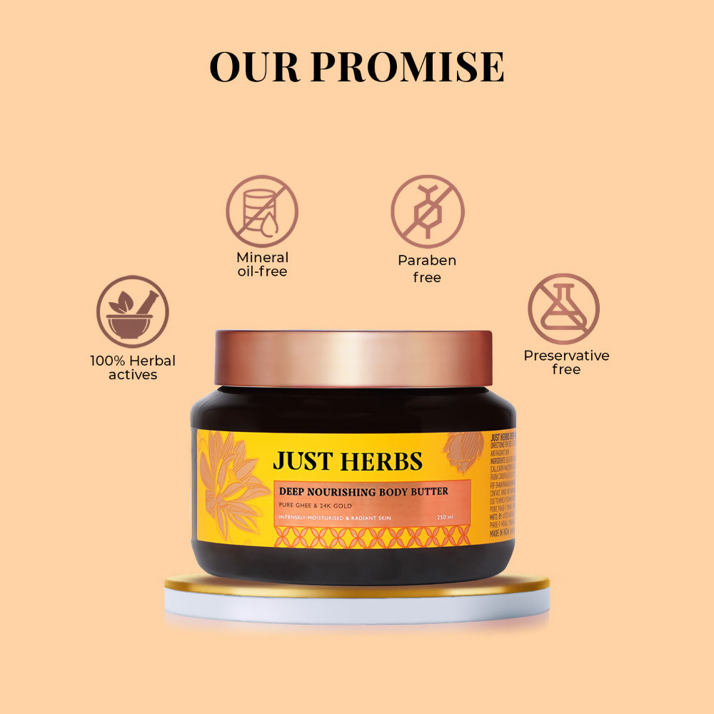 Just Herbs Pure Ghee & 24K Gold Deep Nourishing Body Butter