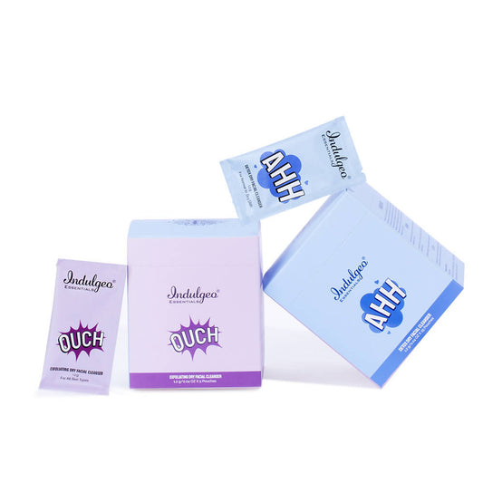 Indulgeo Essentials Ahh + Ouch Combo Detox Dry Facial Cleanser