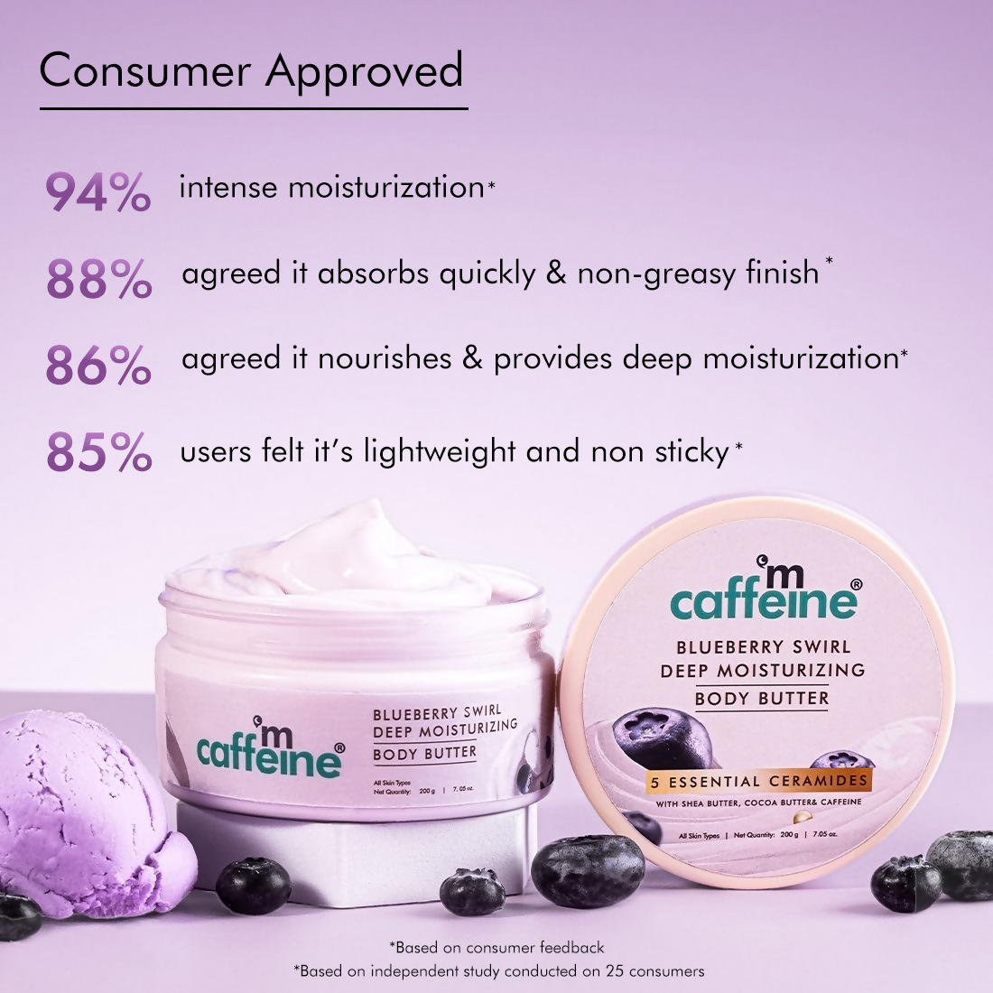 mCaffeine Blueberry Swirl Deep Moisturizing Body Butter