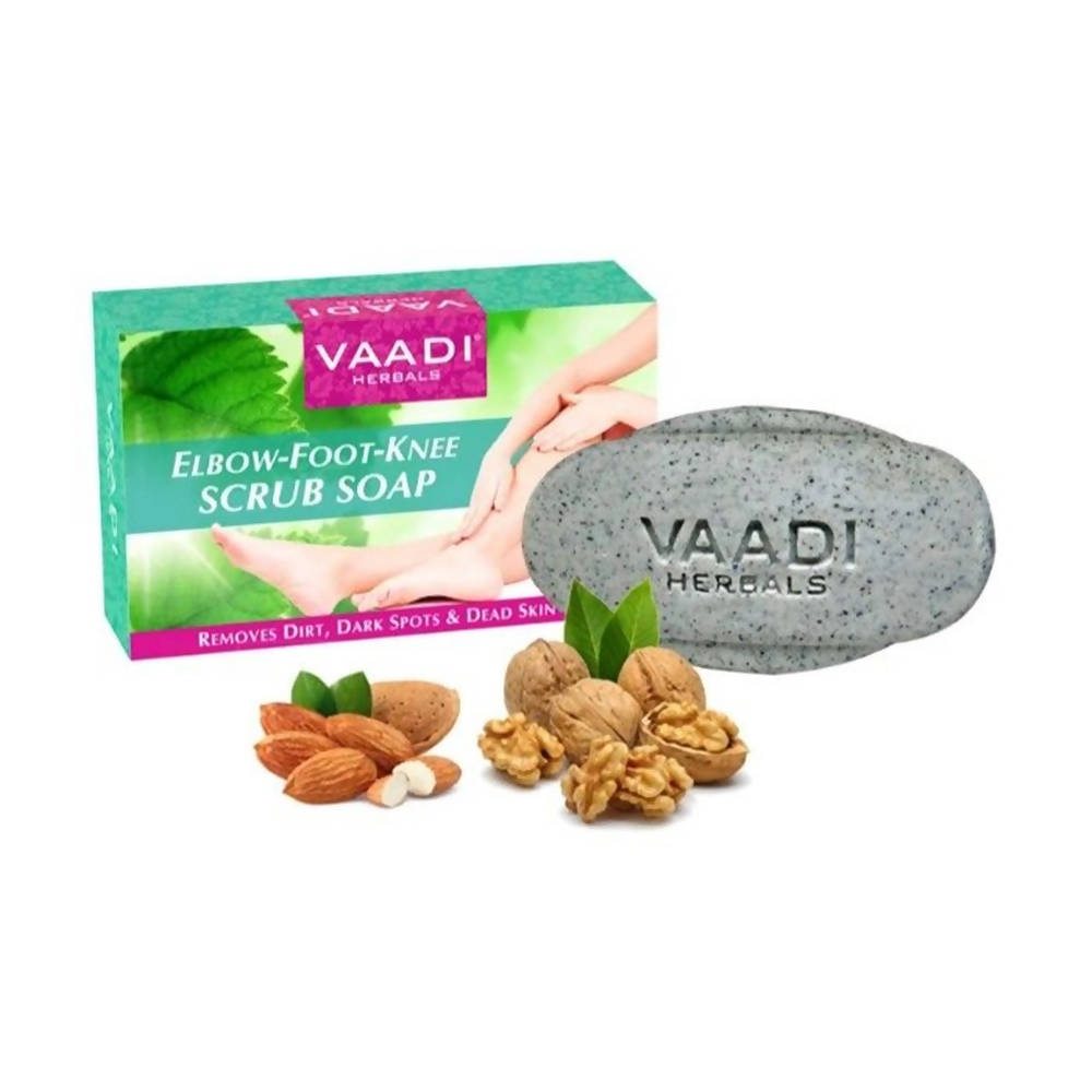 Vaadi Herbals Elbow Foot Knee Scrub Soap with Almond and Walnut Scrub - Drmedicart