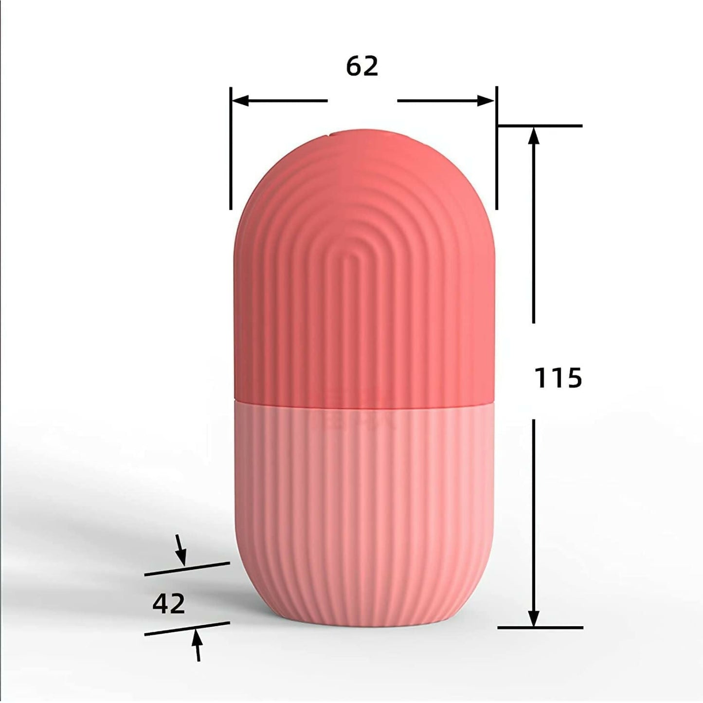 Ice Face Roller Silicone Facial Cube for Eyes Neck Massage Remove Dark Circle - Pink