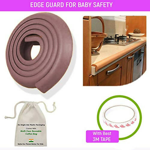Buy Safe-O-Kid Unique High Density 2 Mtr Long U - Shaped 4 Edge Guard Strips - Brown from DrMediCart, Ship from India to USA