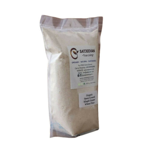 Buy Satjeevan Organic Stone-Ground Khapli Emmer Wheat Flour from DrMediCart, Ship from India to USA