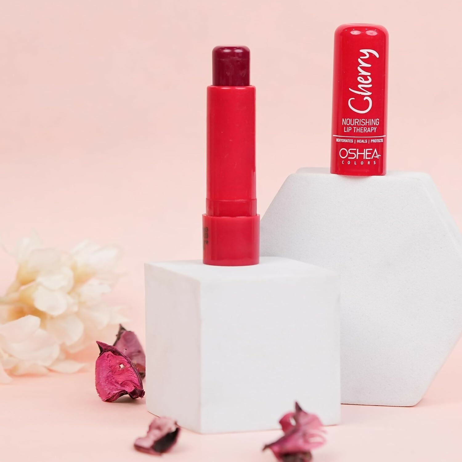 Oshea Herbals Nourishing Cherry Lip Balm with SPF 15, Instant Hydration, Relieves Dry & Chapped Lips