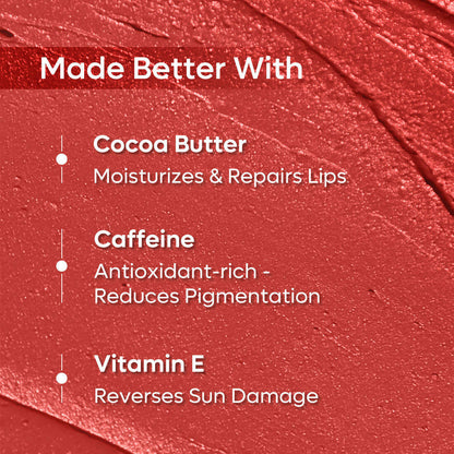 mCaffeine Cocoa Kiss Creamy Matte Lipstick - Blush Slush