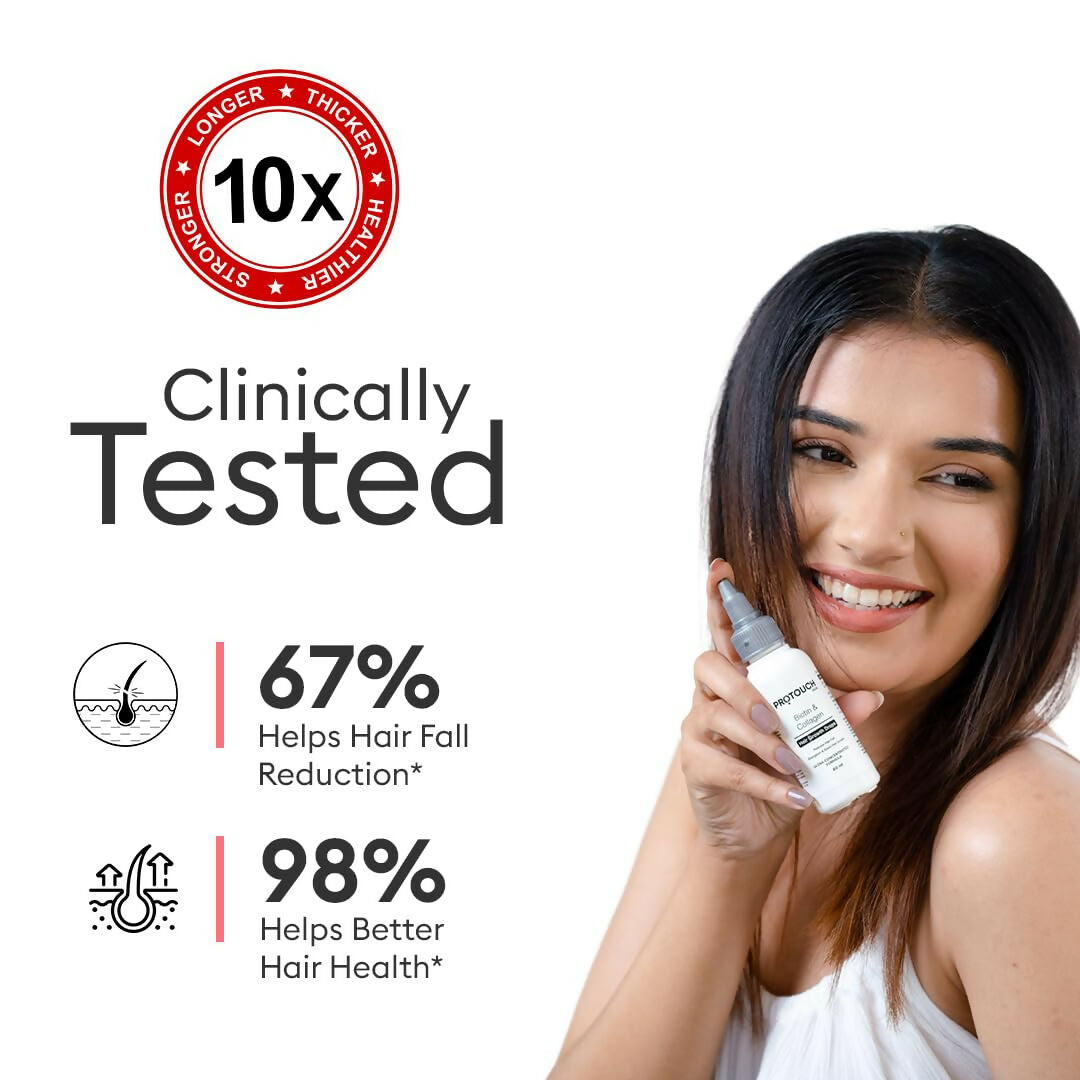 Protouch Biotin & Collagen Hair Growth Drops with Redensyl, Anagain, Procapil, and Onion Extract