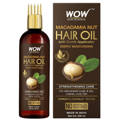 Wow Skin Science Macadamia Nut Hair Oil With Comb Applicator - DrMediCart