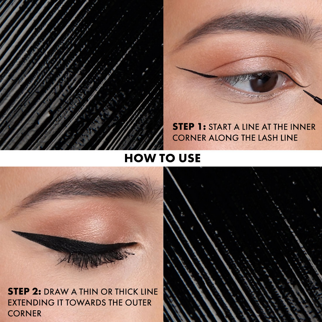 mCaffeine Shades Intense Ink Waterproof Eyeliner - Black