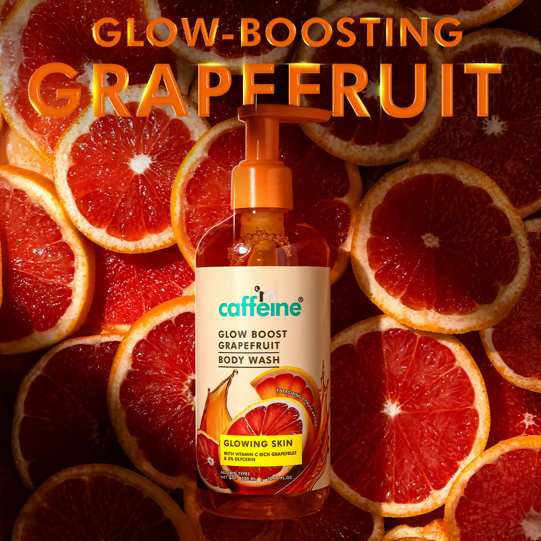 mCaffeine Glow Boost Grapefruit Body Wash