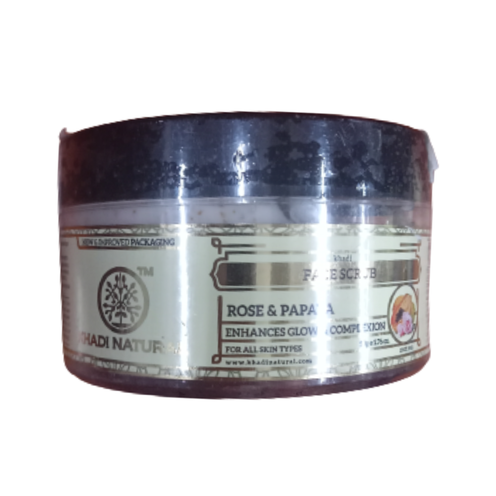 Buy Khadi Natural Rose & Papaya Ayurvedic Face Scrub from DrMediCart, Ship from India to USA