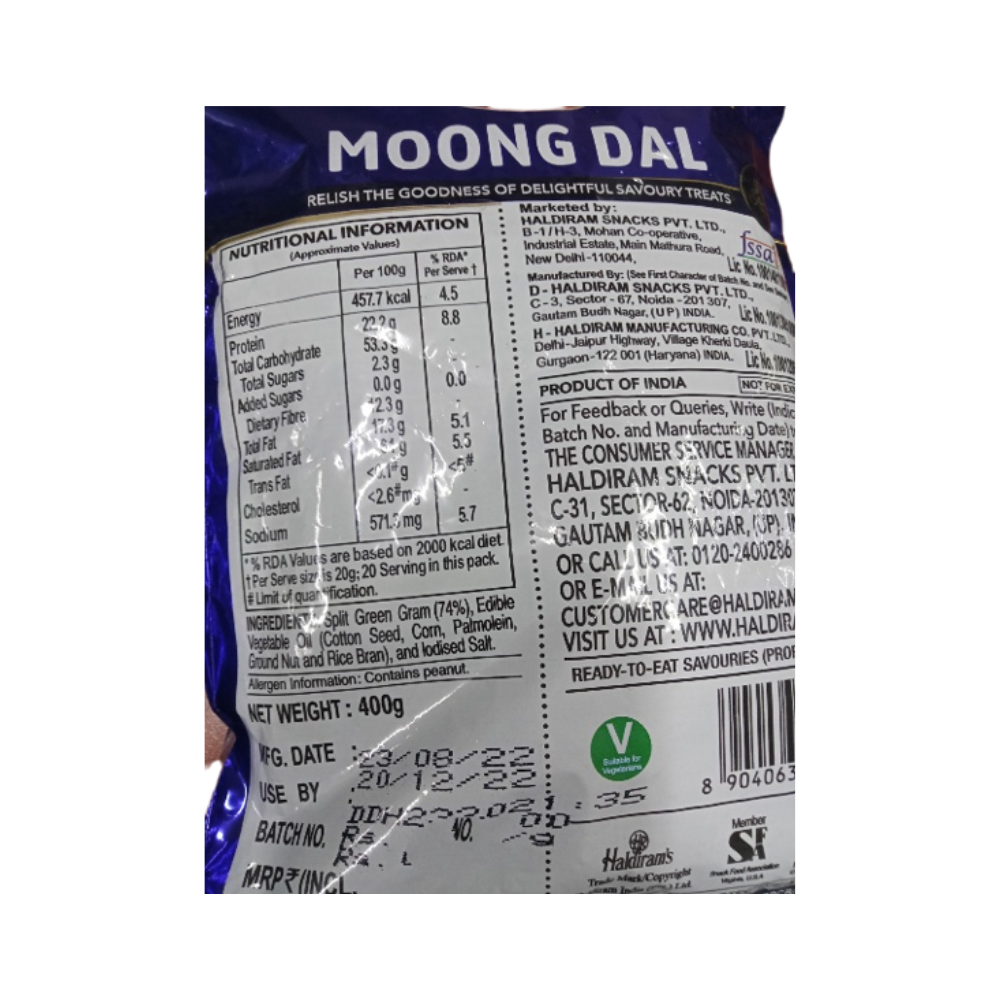 Haldiram's Namkeen - Moong Dal - Drmedicart