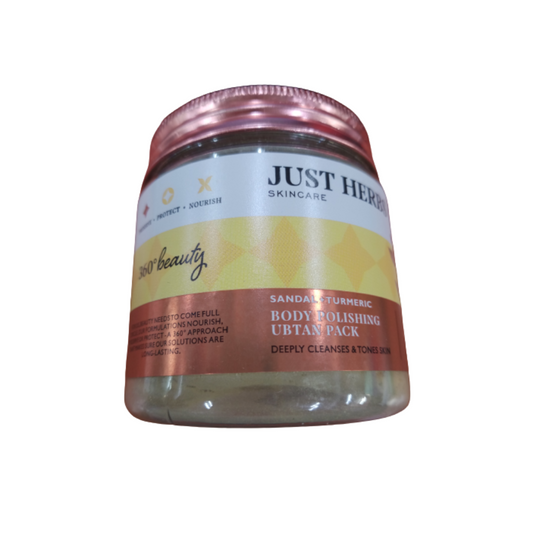 Buy Just Herbs Body Luster Sandal -Turmeric Ubtan Pack from DrMediCart, Ship from India to USA