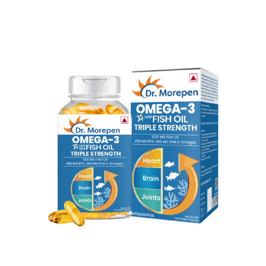 Buy Dr. Morepen Omega-3 Deep Sea Fish Oil Triple Strength Softgels from DrMediCart, Ship from India to USA