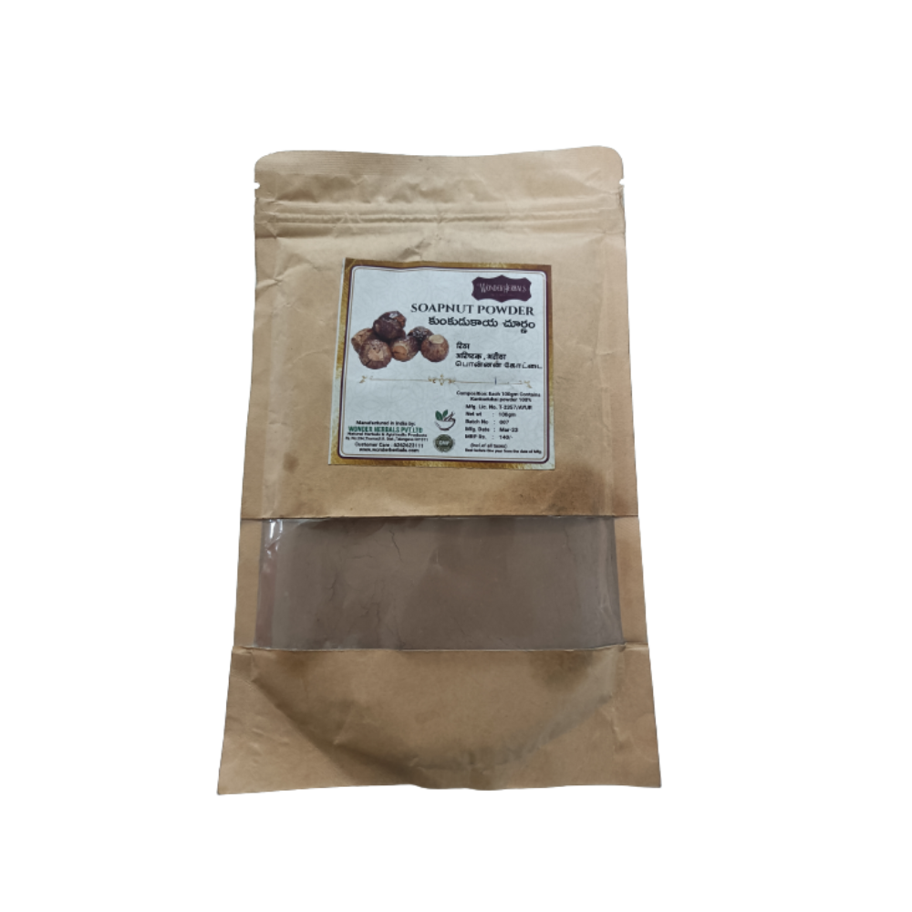 Buy Wonder Herbals Kunkudu Kaya (Reetha) Powder from DrMediCart, Ship from India to USA