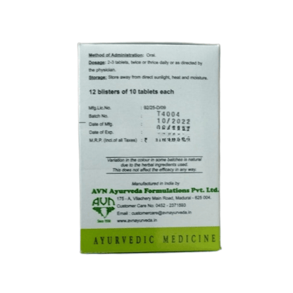 AVN Ayurveda Manjishtadi Kashayam Tablets