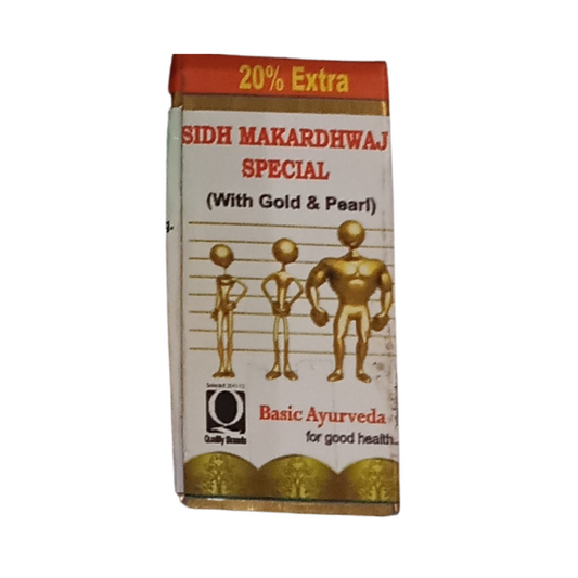 Buy Basic Ayurveda Sidh Makardhwaj Bati Special (with Gold) from DrMediCart, Ship from India to USA