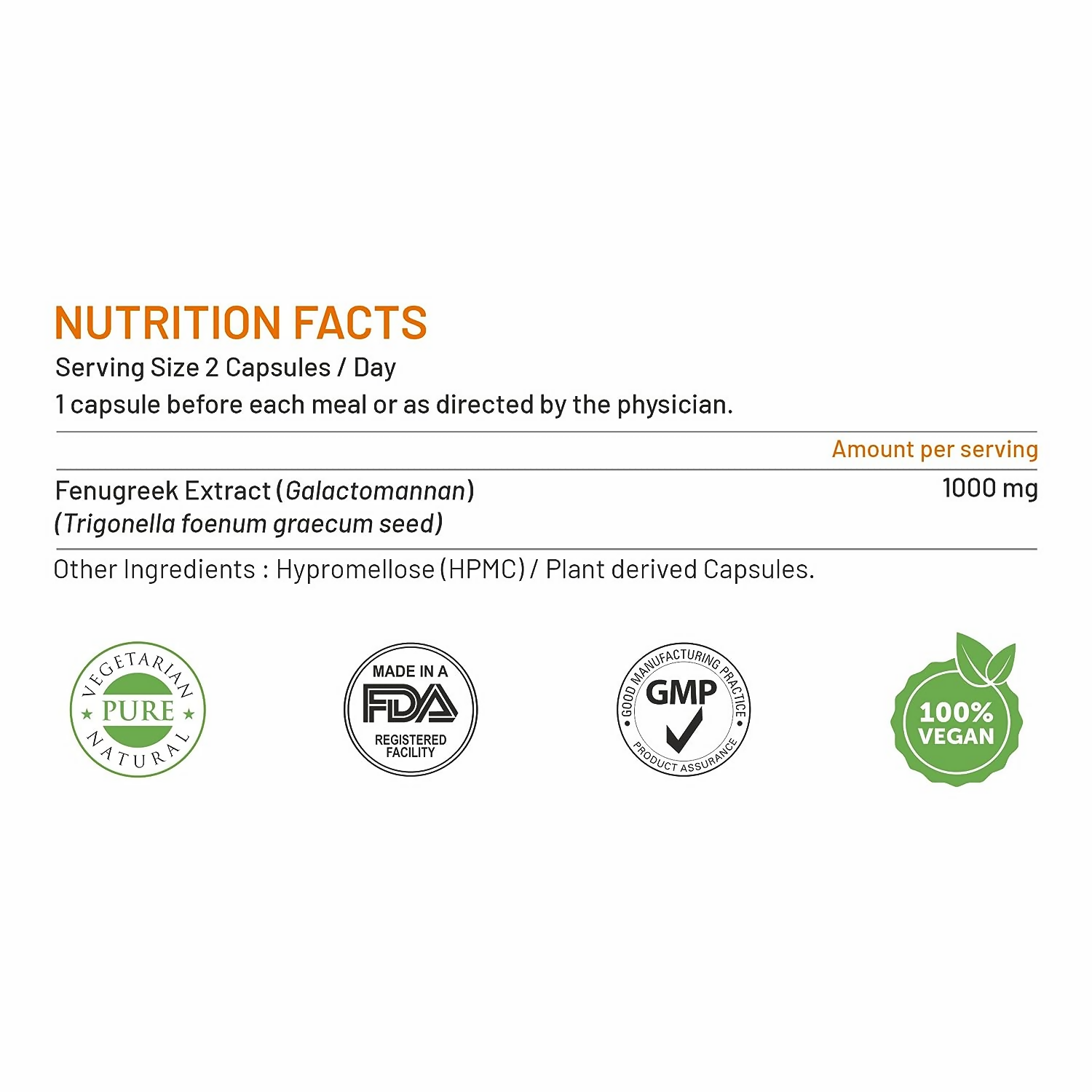 Bliss Welness Fenugreek Extract Capsules