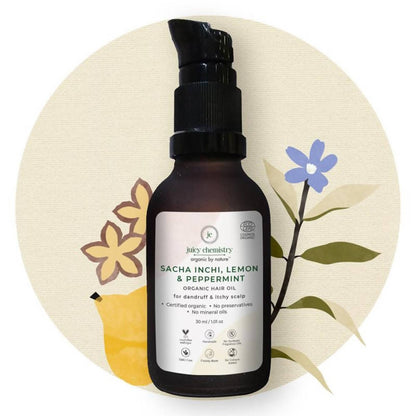 Juicy Chemistry Sacha Inchi, Lemon & Peppermint Organic Hair Serum - DrMediCart
